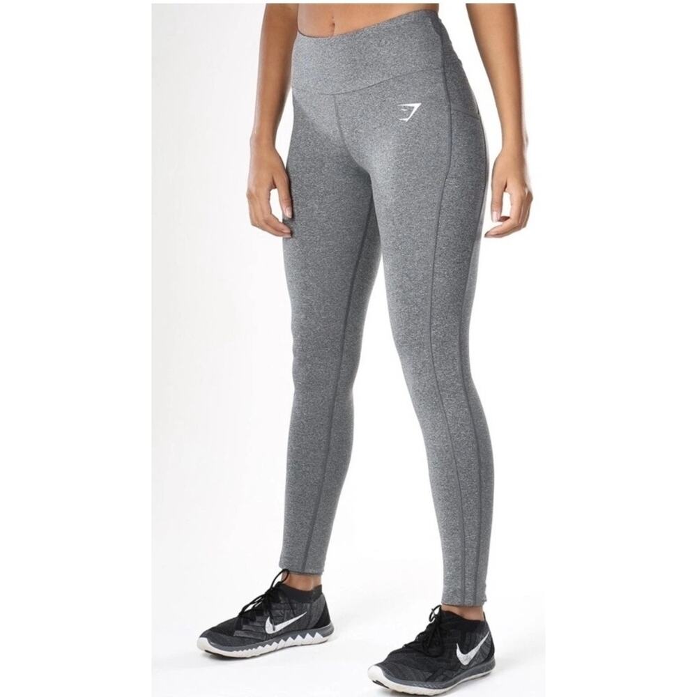 GYMSHARK Dry Sculpture Leggings - Charcoal Marl XS Womens